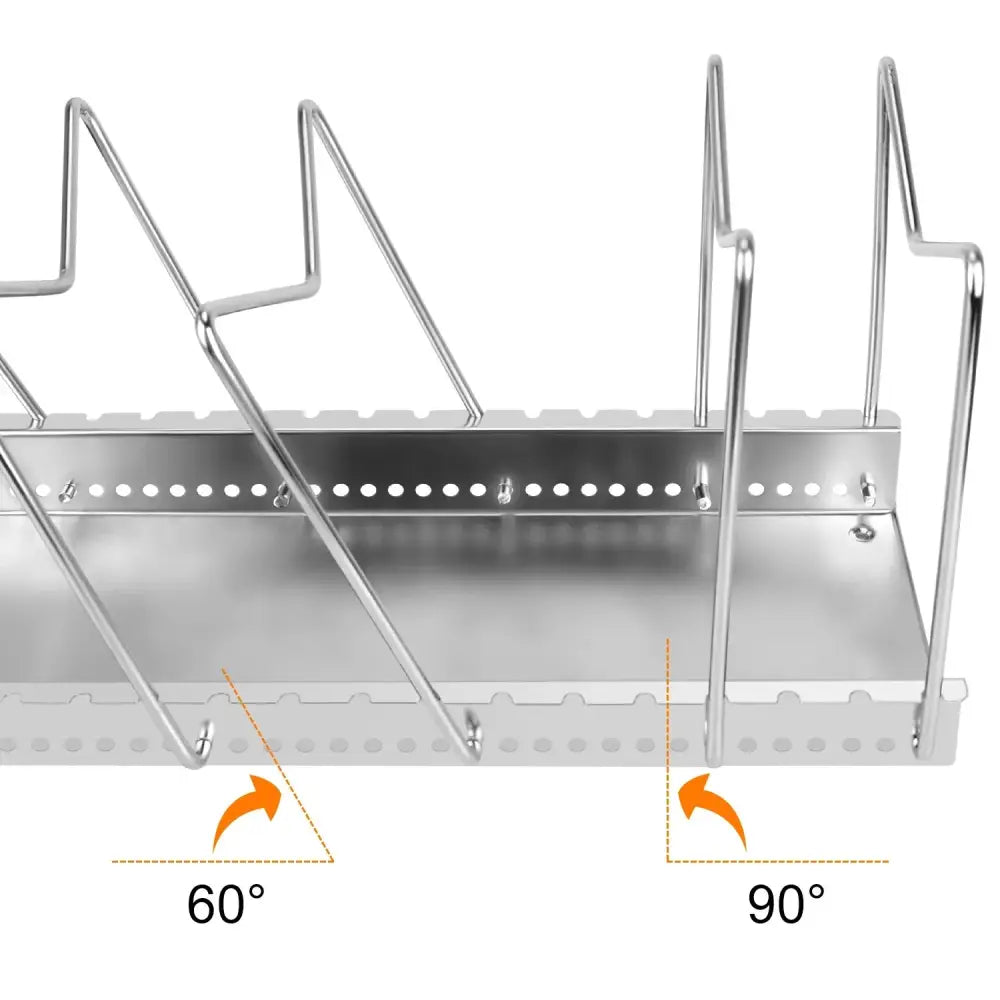 Adjustable Stainless Steel Pot and Pan Organizer Rack
