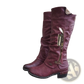 Knee High Suede Leather Boots with Block Heel