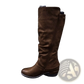 Knee High Suede Leather Boots with Block Heel