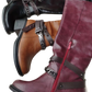 Knight Boots Women's Buckle Strap Chunky Heel Suede