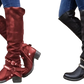Knight Boots Women's Buckle Strap Chunky Heel Suede