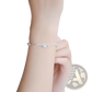 Korean Double Layer Silver Heart Bead Bracelet