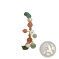 Korean Floral Green Strawberry Crystal Beaded Bracelet