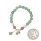 Korean Floral Green Strawberry Crystal Beaded Bracelet