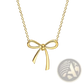Korean Style Bow Pendant Gold and Silver Clavicle Necklace