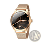 Kw10 Pro Women Rose Gold Mesh Smartwatch with Butterfly Dial