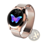 Kw10 Pro Women Rose Gold Mesh Smartwatch with Butterfly Dial