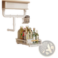 L-shaped Under Sink Organizer Adjustable Height White Metal
