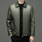Men's Premium Genuine Leather Lapel Collar Jacket