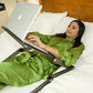 Ergonomic Folding Laptop Desk with Cooling Fan and Mouse Pad