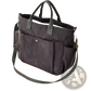 Large Capacity Canvas Commuter Tote with Leather Straps