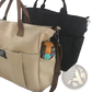 Large Capacity Canvas Commuter Tote with Leather Straps