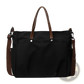 Large Capacity Canvas Tote Bag with Leather Handles
