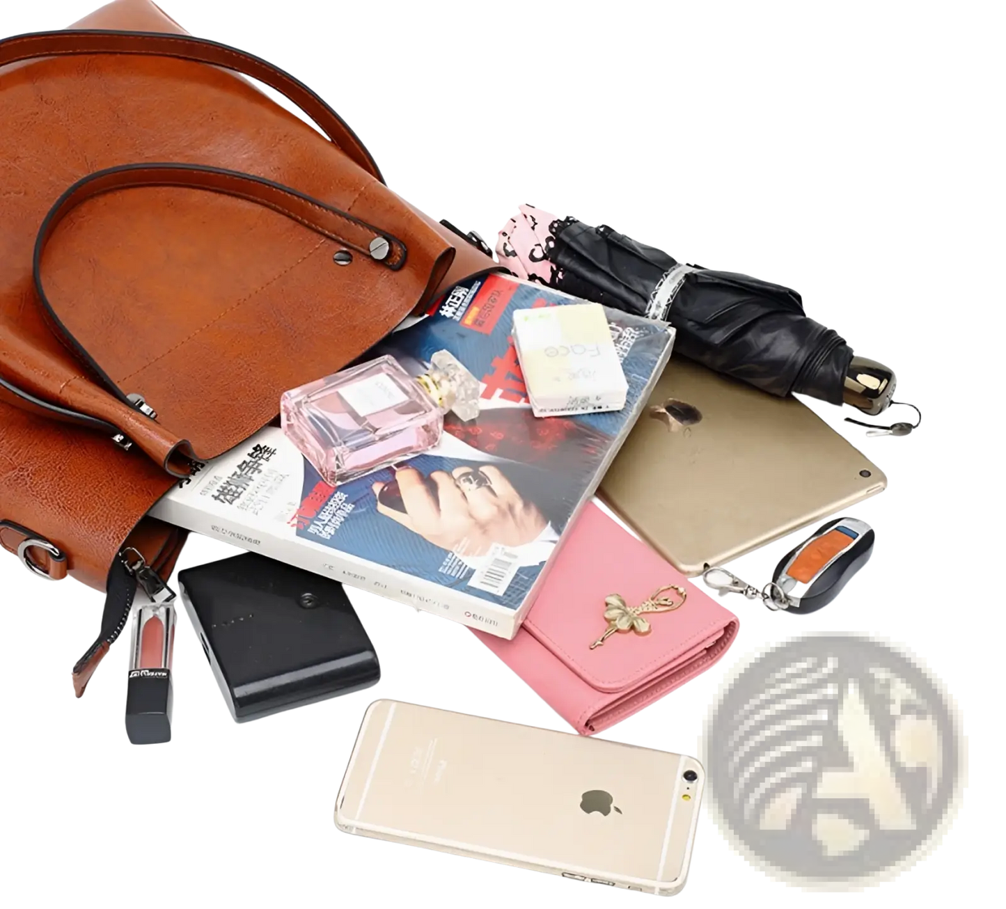 Large Capacity Faux Leather Tote Shoulder Bag