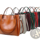 Large Capacity Faux Leather Tote Shoulder Bag