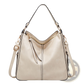 Large Capacity Faux Leather Zippered Hobo Shoulder Bag
