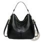 Large Capacity Faux Leather Zippered Hobo Shoulder Bag