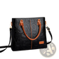 Large Capacity Leather Embossed Shoulder Bag