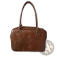 Large Capacity Leather Shoulder Bag with Bear Charm