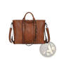 Large Capacity Leather Tote Bag with Shoulder Strap