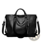 Large Capacity Leather Tote Bag with Shoulder Strap
