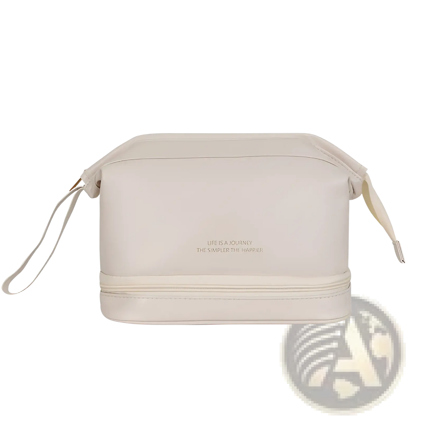 Large Capacity Leather Travel Makeup Bag Organizer