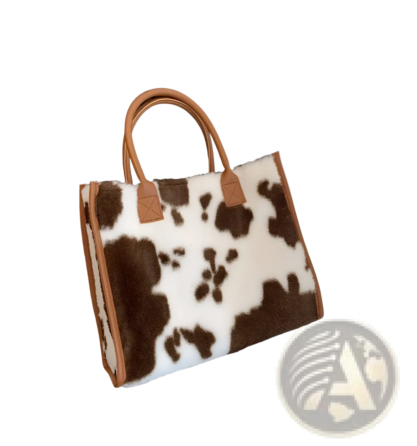 Large Capacity Leopard Print Plush Tote Bag
