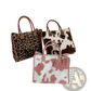 Large Capacity Leopard Print Plush Tote Bag