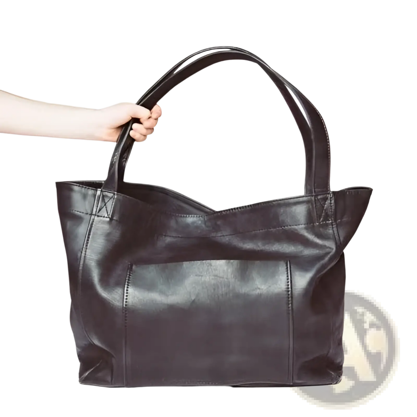Large Capacity Oil Wax Leather Tote Shoulder Bag