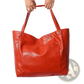 Large Capacity Oil Wax Leather Tote Shoulder Bag
