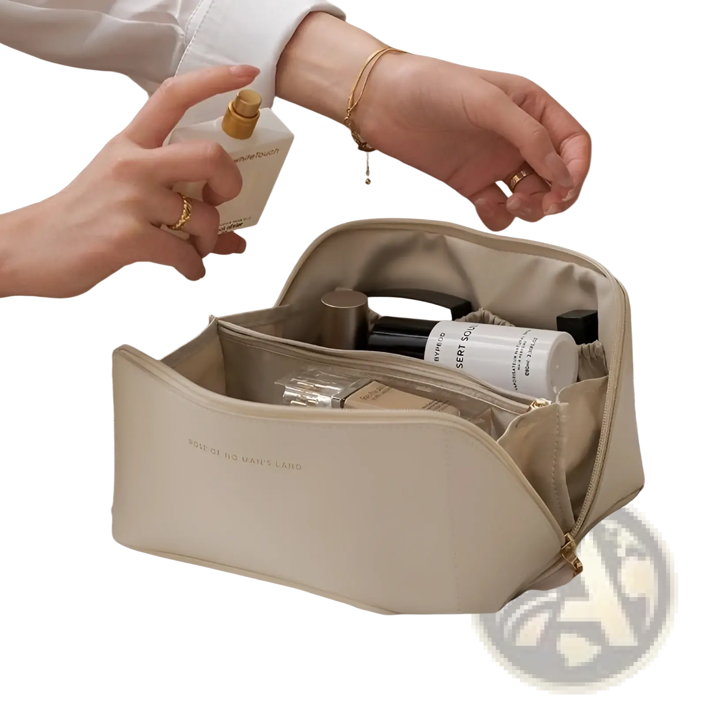 Large Capacity Pu Leather Travel Makeup Bag