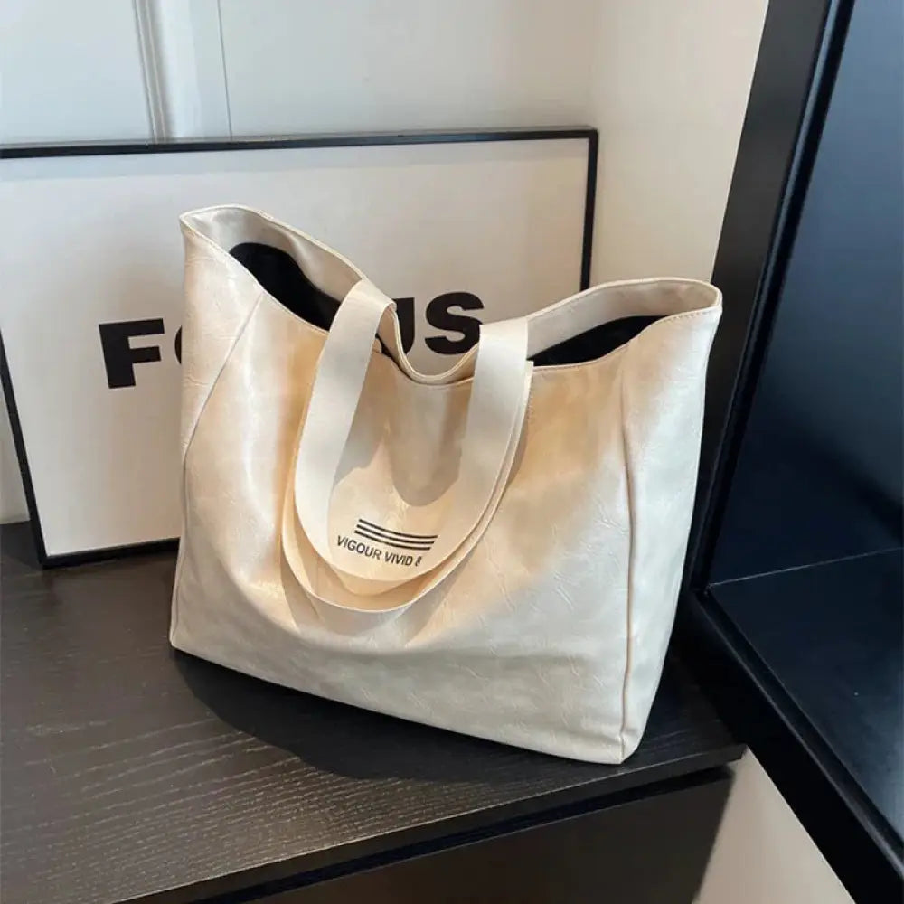 Large Waterproof Glossy Shoulder Tote Bag