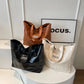 Large Waterproof Glossy Shoulder Tote Bag