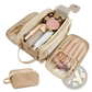 Large Travel Toiletry Bag Hanging Leather Makeup Case