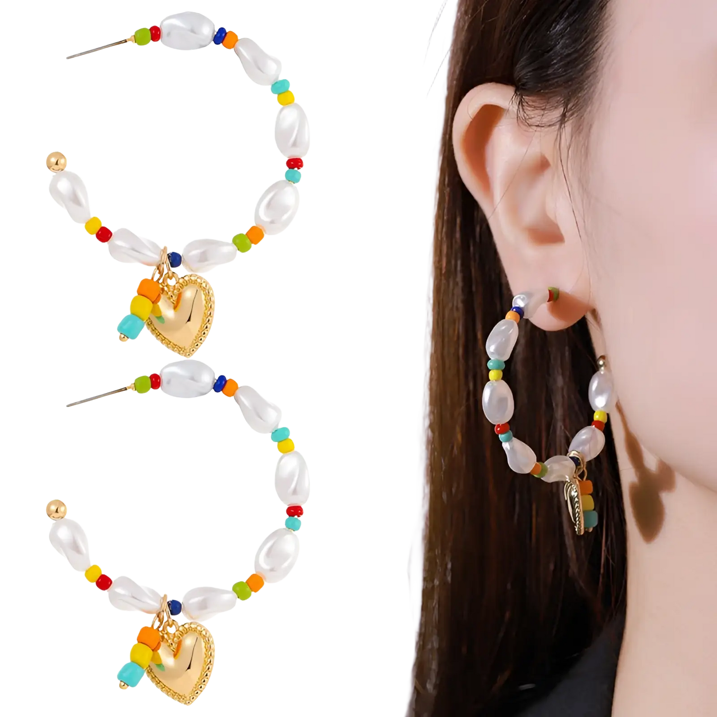 Layered Gold Butterfly and Pearl Jewelry Set for Women