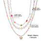 Layered Gold Butterfly and Pearl Jewelry Set for Women