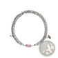 Layered Silver Opal and Zircon Crystal Charm Necklace