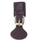 Handcrafted Oval Leather Hook Fasteners with Brass Hardware