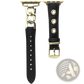 Leather Apple Watch Band with Retro Chain Link