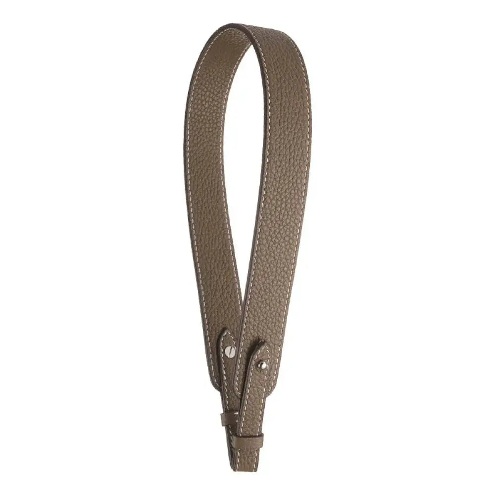 Adjustable Textured Leather Handbag Strap with Gold Clasp
