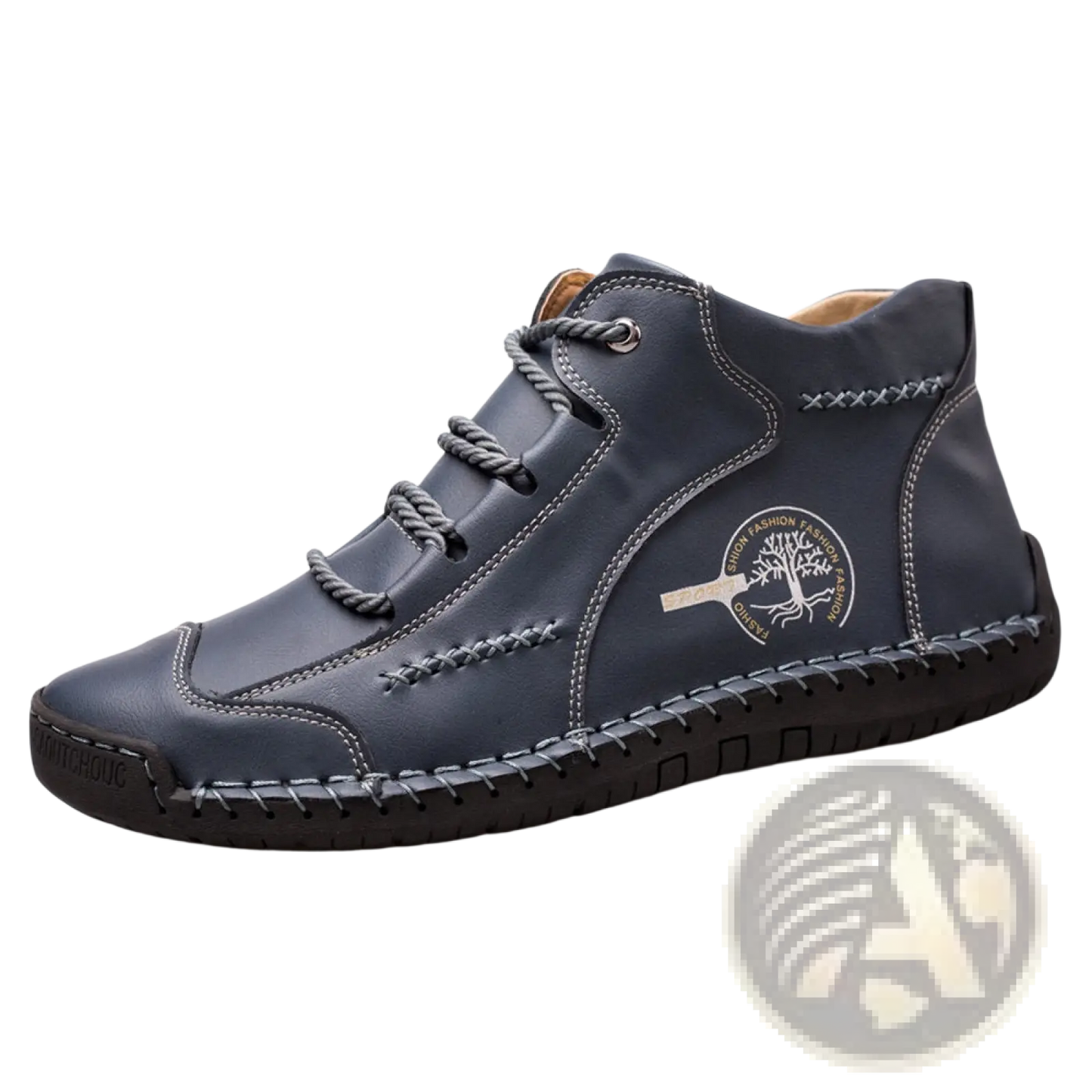 Leather Boots Hand Stitched Vintage High Top Sneakers