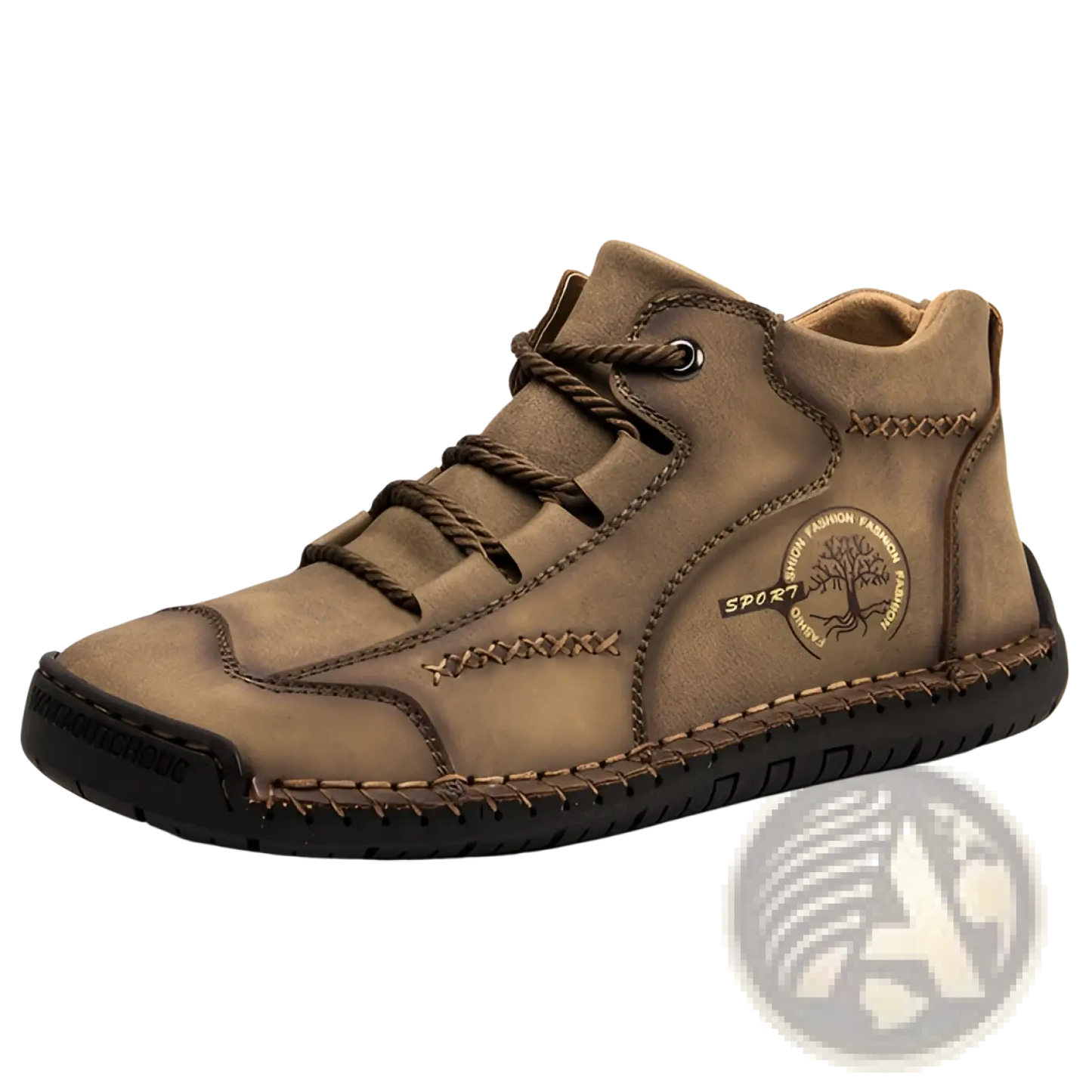 Leather Boots Hand Stitched Vintage High Top Sneakers