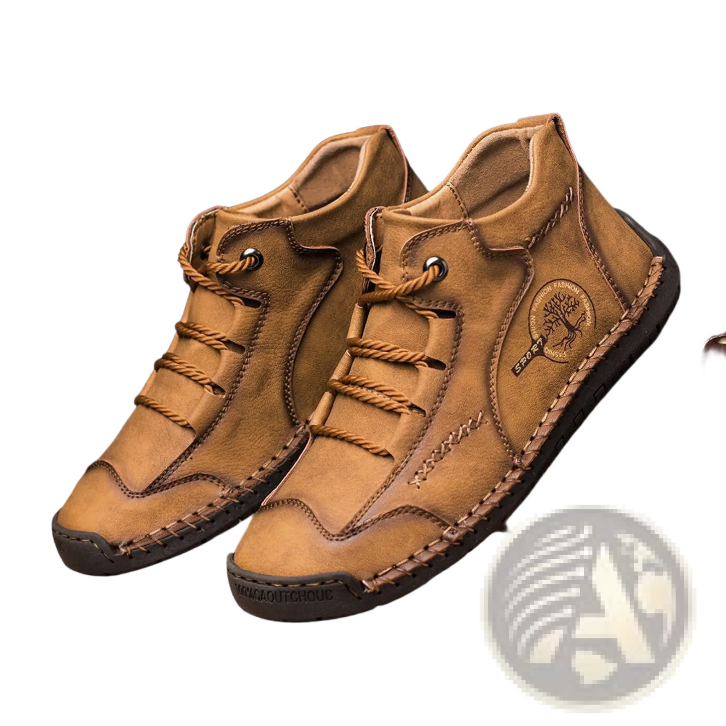 Leather Boots Hand Stitched Vintage High Top Sneakers