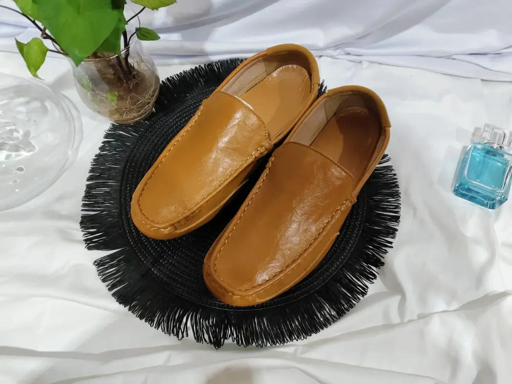 Men's Soft Leather Slip on Loafers and Casual Shoes