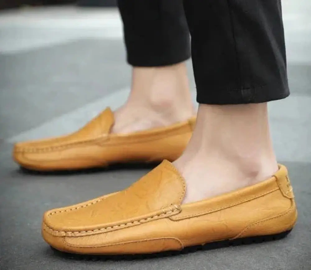 Men's Soft Leather Slip on Loafers and Casual Shoes