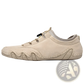 Leather Casual Shoes Suede Slip on Wavy Sole Sneakers