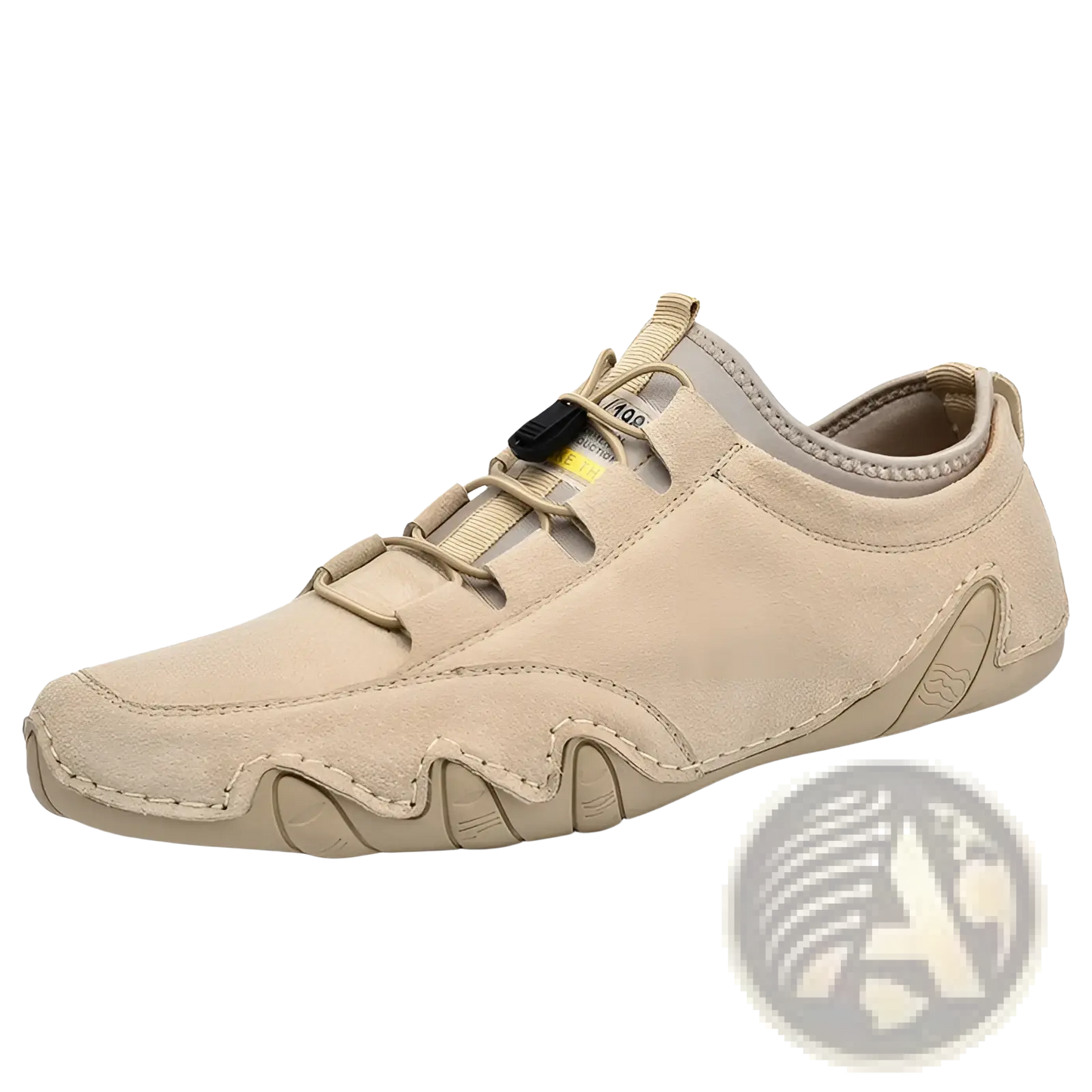 Leather Casual Shoes Suede Slip on Wavy Sole Sneakers