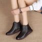 Women's Non-slip Leather Warm Cotton Ankle Boots