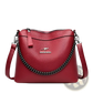 Leather Crossbody Handbag with Silver Chain Strap