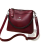 Leather Crossbody Handbag with Silver Chain Strap